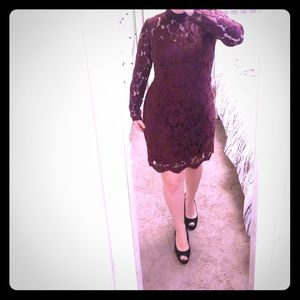 Betsy Johnson wine lace dress